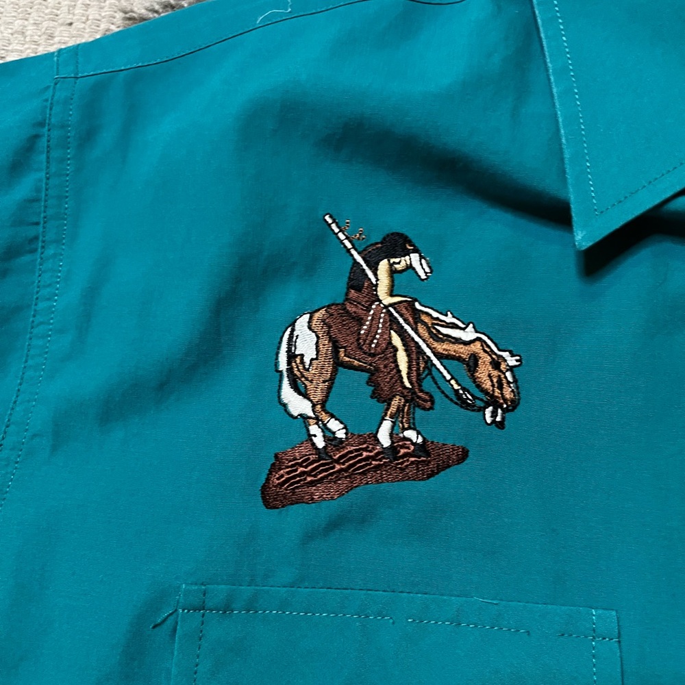 Cowboy Pearl button down “The Last Ride” - Picture 3 of 3
